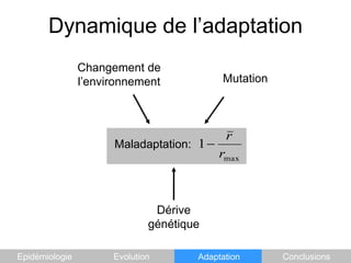 Maladaptation:Dynamique de l’adaptationChangement de l’environnementMutationDérive génétiqueEpidémiologieEvolutionAdaptationConclusions