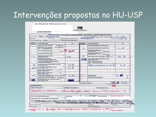 Intervenções propostas no HU-USP
 
