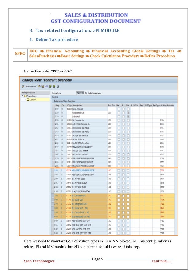 gst configuration document ganesh sapsd