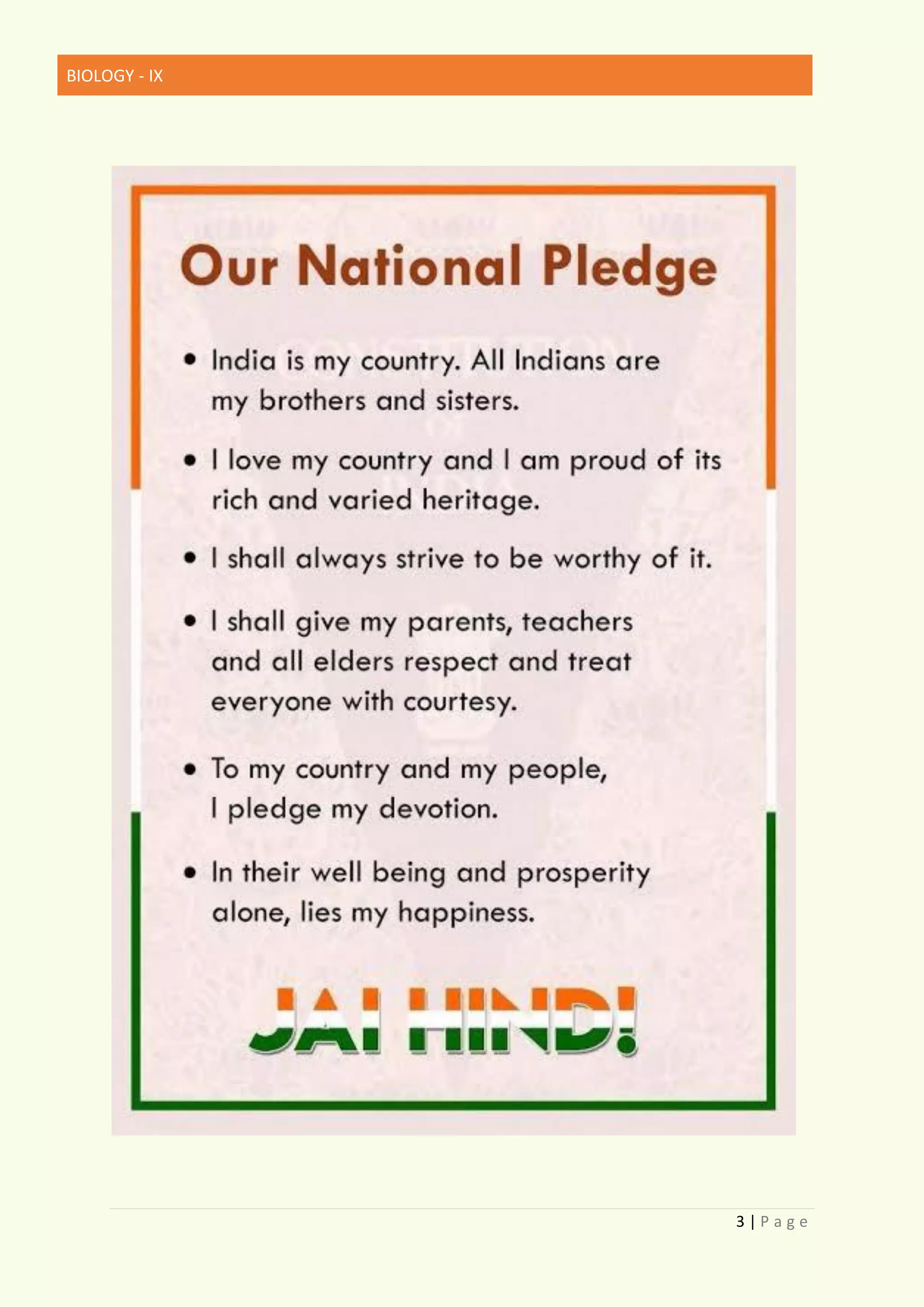 BIOLOGY - IX
3 | P a g e
 