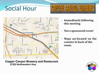 TGI Fridays 591 W Big Beaver RdTroy MI 48084www.migang.orgsecretary@migang.org