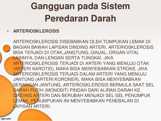 Apa Penyebab Gangguan Pada Organ Peredaran Darah Manusia - Berbagai Sebab