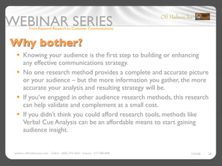 Verbal Cue Webinar