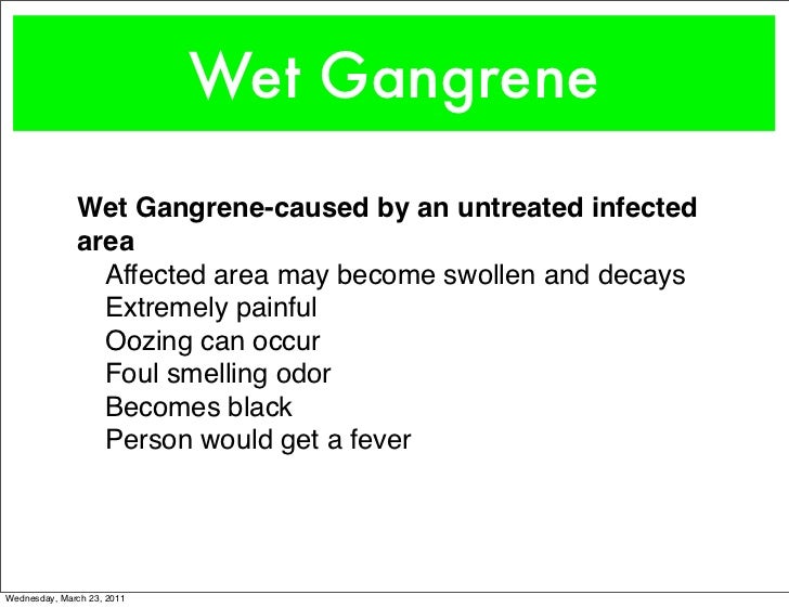 Gangrene symptoms