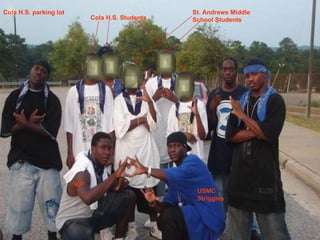15 15 13 13 14 Cola H.S. parking lot Cola H.S. Students St. Andrews Middle School Students USMC Striggles “ KP ” 
