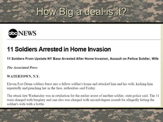 How Big a deal is it? 