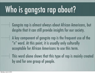 Gangsta rap | PPT