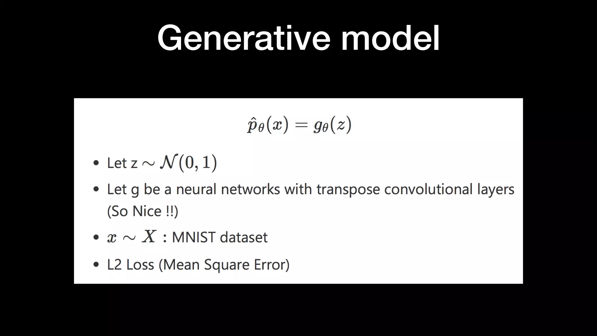 Generative model
 
