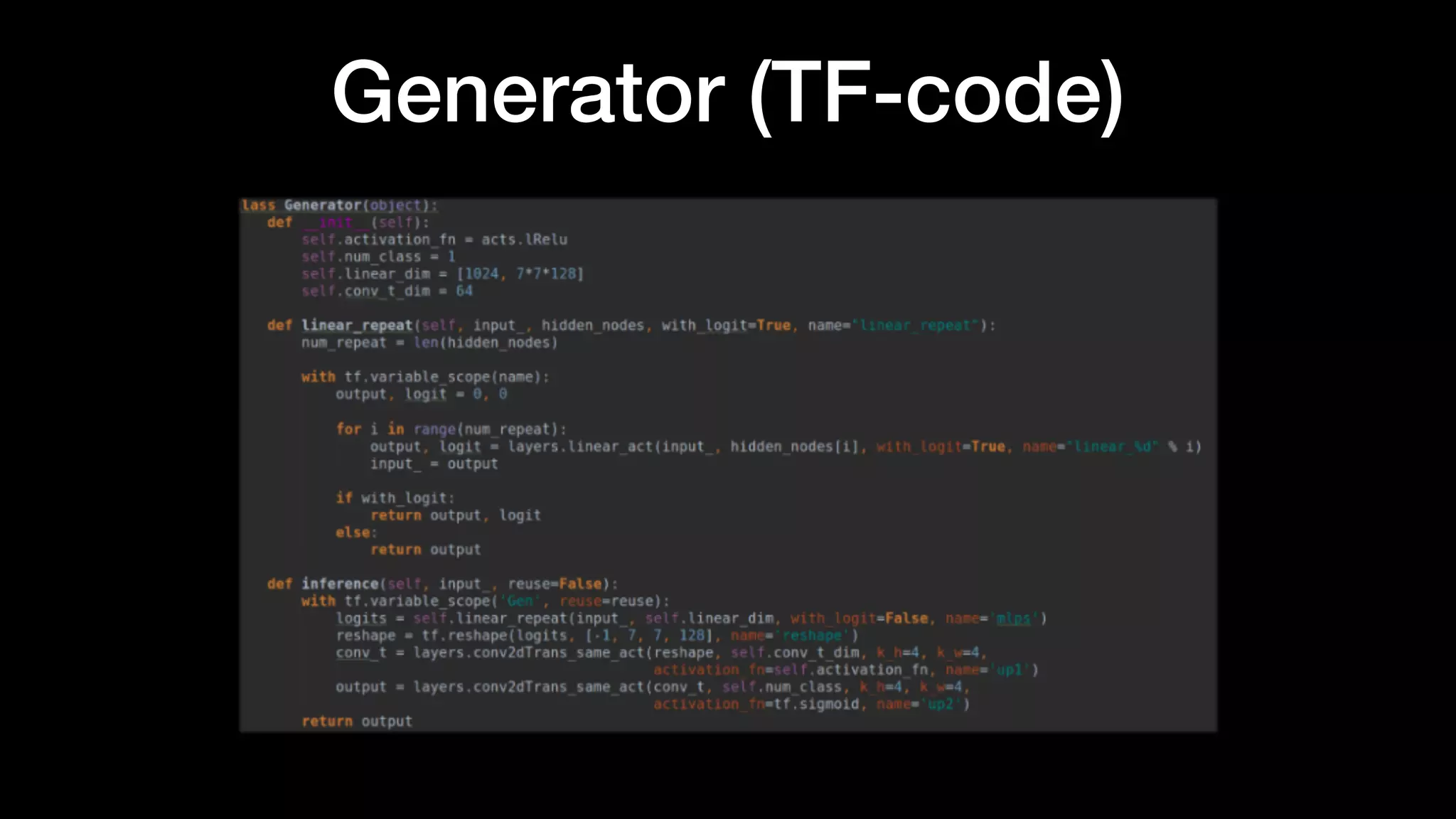 Generator (TF-code)
 