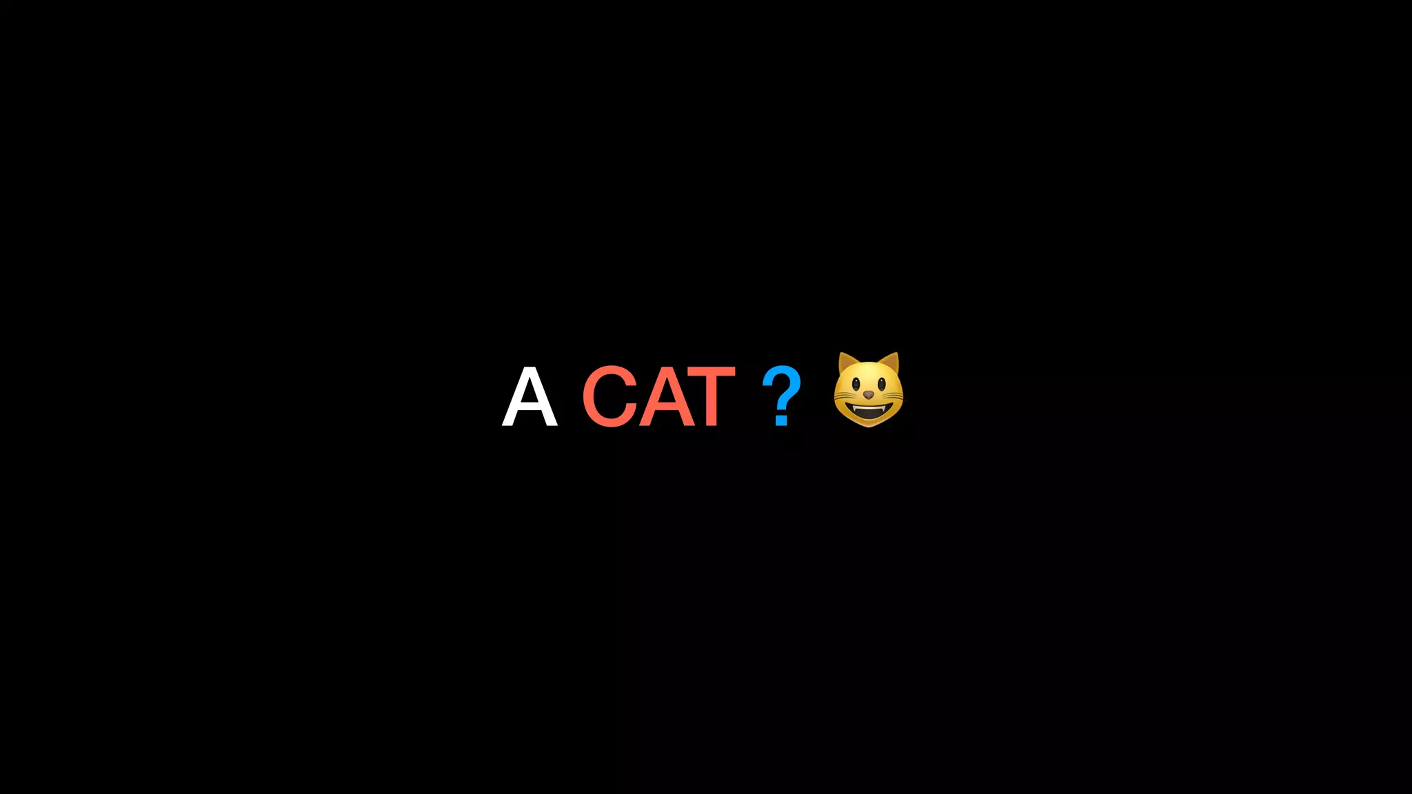 A CAT ? 😺
 