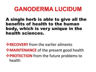 HEALTH WITH GANODERMA | PPTX