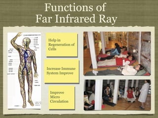 Functions of  Far Infrared Ray Increase Immune System Improve Help in Regeneration of Cells Improve Micro Circulation 