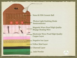 Jade Powder Charcoal Layer Negative Ion Layer Yellow Mud Layer Magnetic Wave Proof High Quality Mujage Heating Wire Nano Ki FIR Ceramic Ball Photon Light Emitting Diode Semiconductor Electronic Wave Proof High Quality Copper Layer  