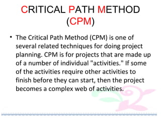Gantt chart cpm | PPT