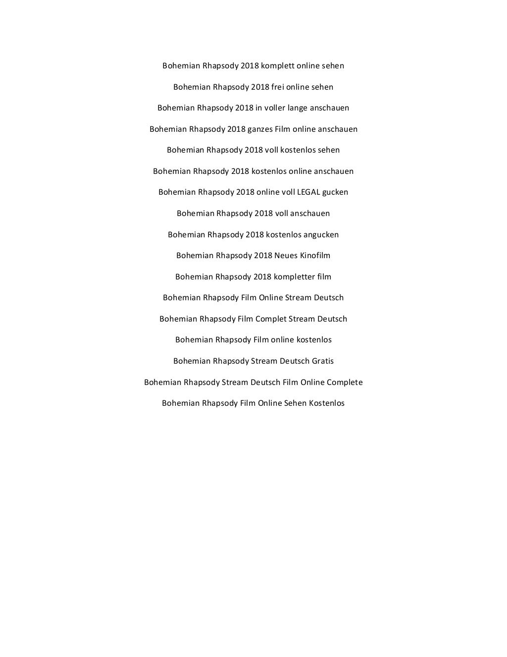 Bohemian Rhapsody Komplett Film Deutsch HD Stream Anschauen 2018