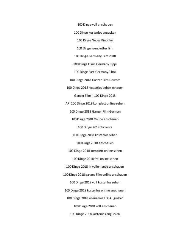 100 Dinge Streamcloud 100 Dinge Streamcloud
