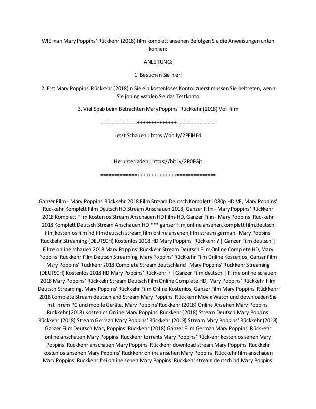 Mary Poppins Ganzer Film Deutsch Anschauen Kostenlos Mary Poppins Ganzer Film Deutsch Anschauen Kostenlos