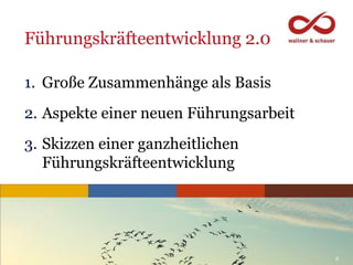 www.trainthe8.com 8
1. Große Zusammenhänge als Basis
2. Aspekte einer neuen Führungsarbeit
3. Skizzen einer ganzheitlichen...