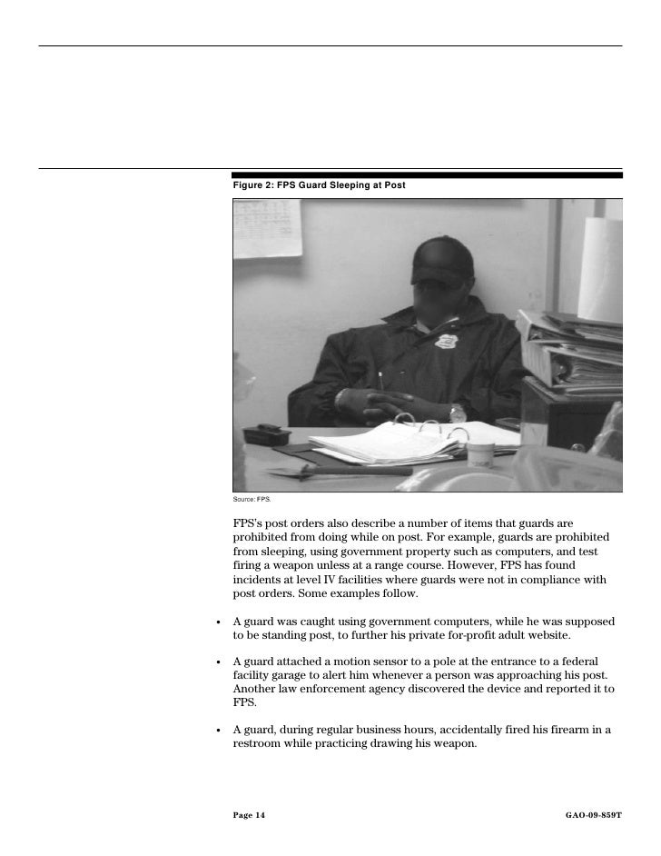 FindLaw GAO Homeland Security Report on Security Guards