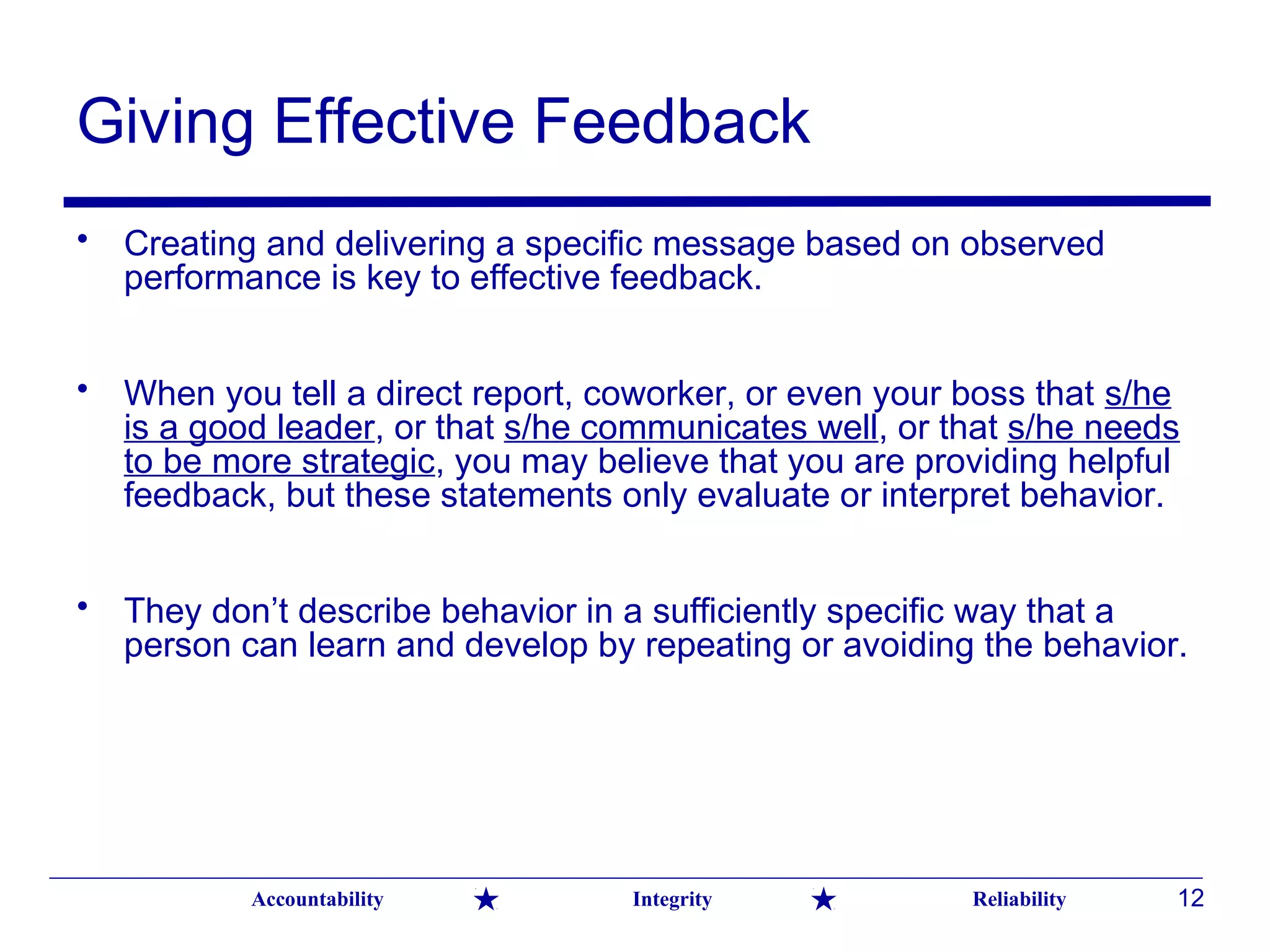 On Receiving Feedback One Should Ideally The Art of Giving and Receiving Feedback | PPT