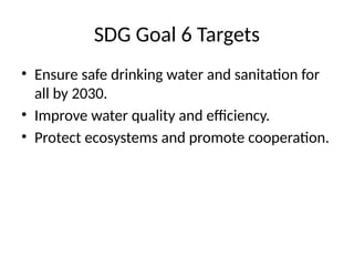 Ensuring Universal Access to Safe Water and Sanitation by 2030 ...