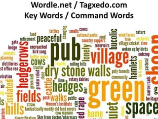 63
Wordle.net / Tagxedo.com
Key Words / Command Words
63
 