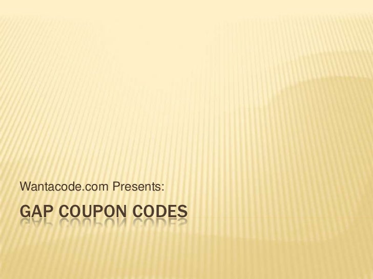 Gap Coupons And 2012 Promo Codes