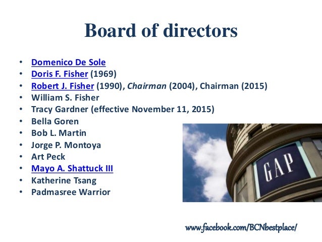 gap inc board of directors