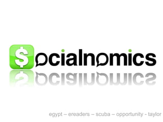 egypt – ereaders – scuba – opportunity - taylor 
