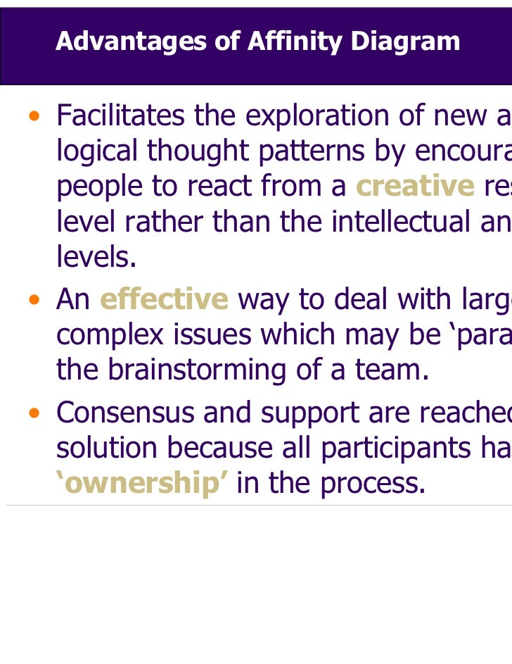 gap analysis decision matrix affinity diagrams