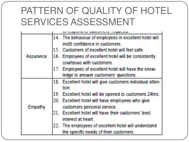 Dissertation service quality hotels