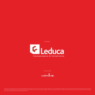 Realização: 
Comunicação: 
Todas as fotos, plantas e perspectivas são meramente ilustrativas, podendo sofrer alterações de cor, formato, textura, posicionamento, metragem, acabamento, etc. A decoração das plantas não estão incluídas no preço. As especificações estão contidas no Memorial Descritivo. As perspectivas 
ilustrativas mostram a vegetação de porte adulto. O porte da vegetação na entrega do empreendimento será de acordo com o projeto paisagístico. Memorial de Incorporação prenotado sob o nº 1585114, no 9º Ofício de Imóveis do Rio de Janeiro. Engenheiro Responsável: Rodrigo Fonseca da 
Costa – CREA-RJ: 167969/D. Autor do Projeto: Marcel Deveza: CAU-RJ A2200-4. 
