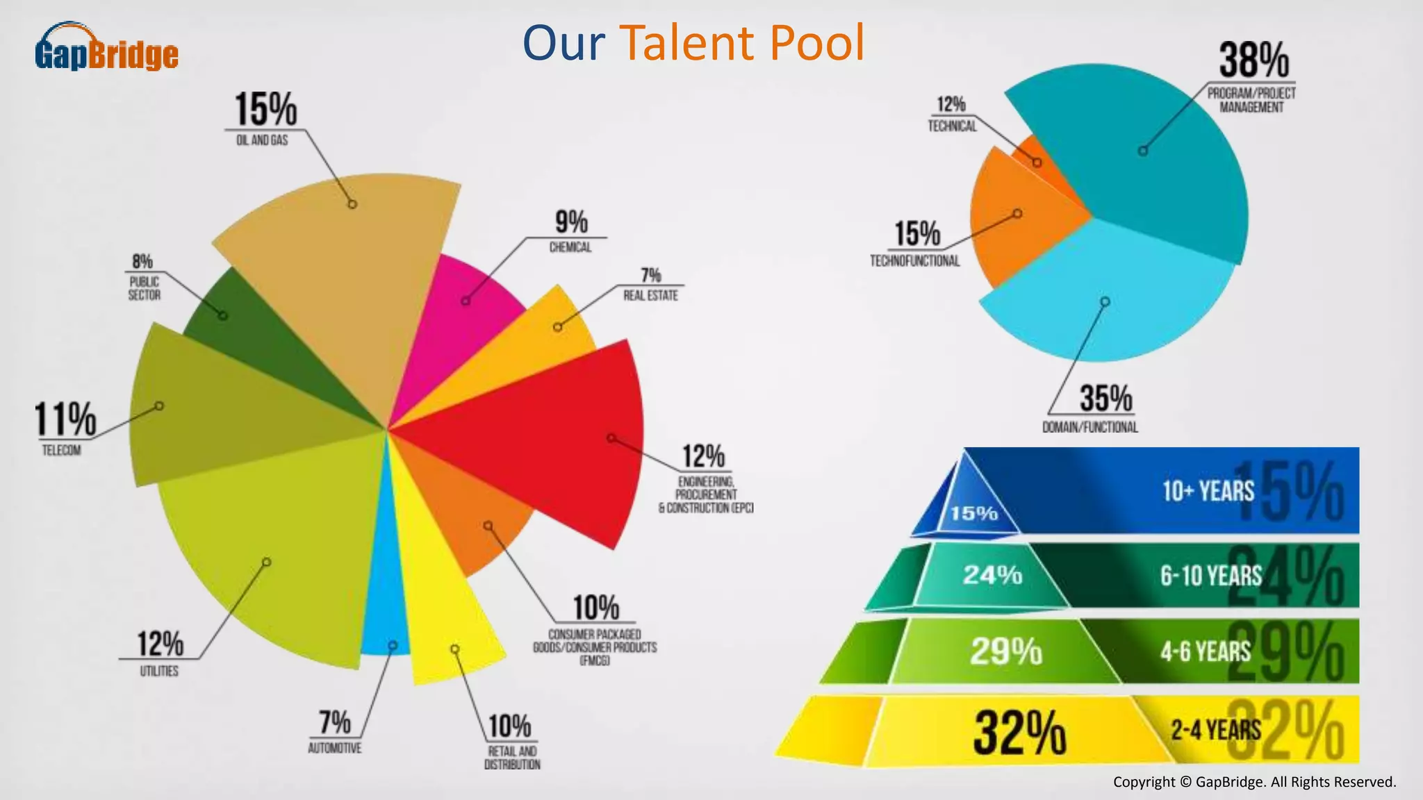 Copyright © GapBridge. All Rights Reserved. 
Our Talent Pool 
 