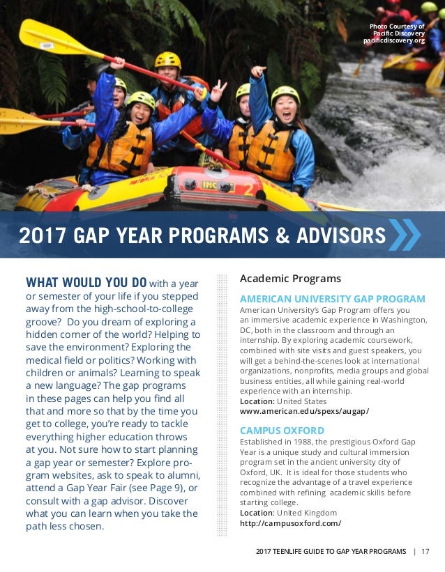 2017 TeenLife Guide to Gap Year Programs