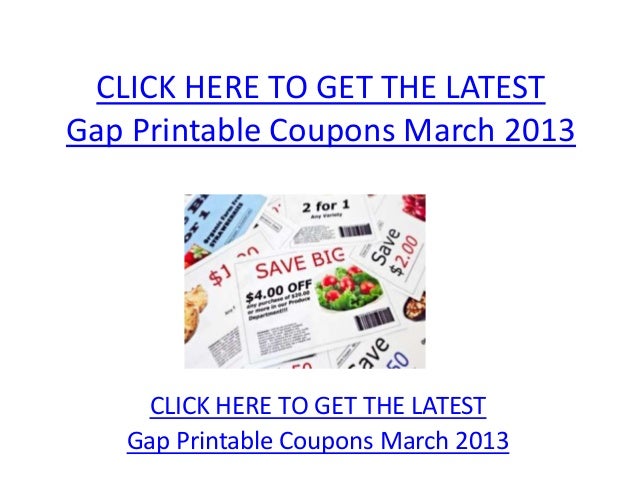 gap printable coupons