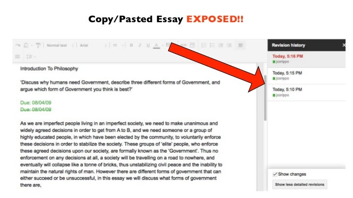 google apps and plagiarism google form revision history