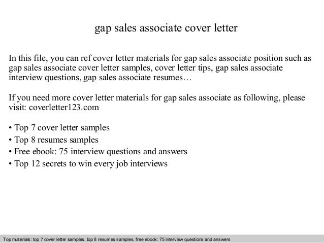 Example cover letters for sales associates