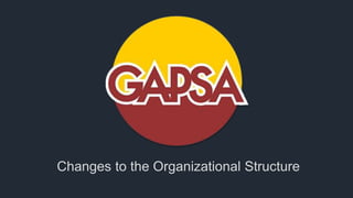 Changes to the Organizational Structure
 