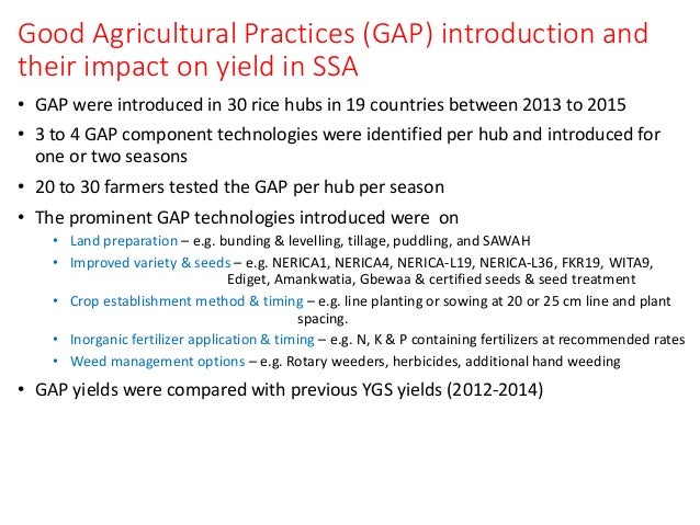 Good Agricultural Practices (GAP)