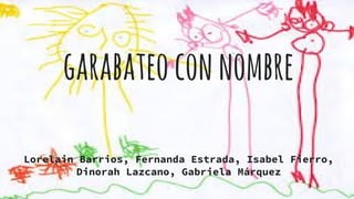 garabateoconnombre
Lorelain Barrios, Fernanda Estrada, Isabel Fierro,
Dinorah Lazcano, Gabriela Márquez
 