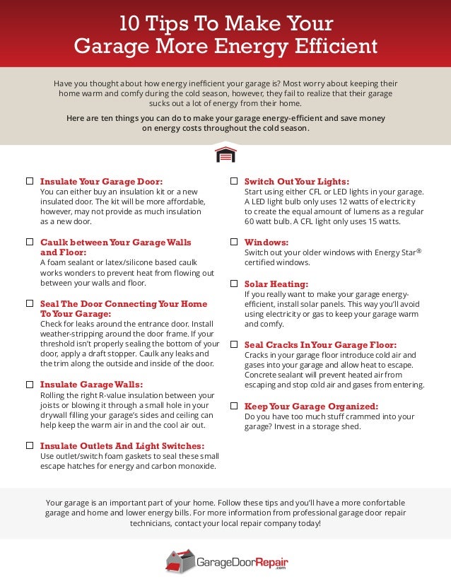 Make Your Garage More Energy Efficient