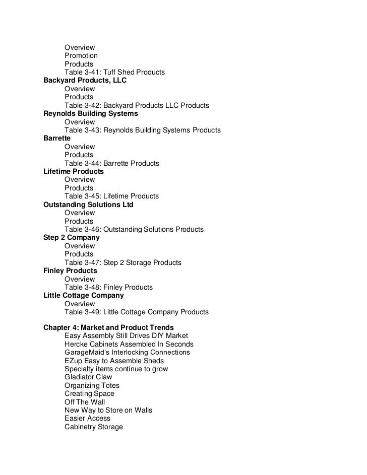 Garage and storage shed trends in the u.s., 3rd edition