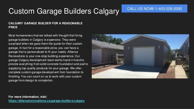 Garage Builders Calgary 1 403 228 2000