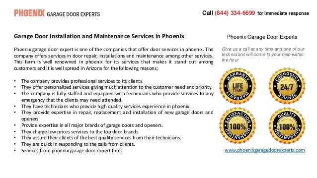 Garage Door Installation And Maintenance Services In Phoenix