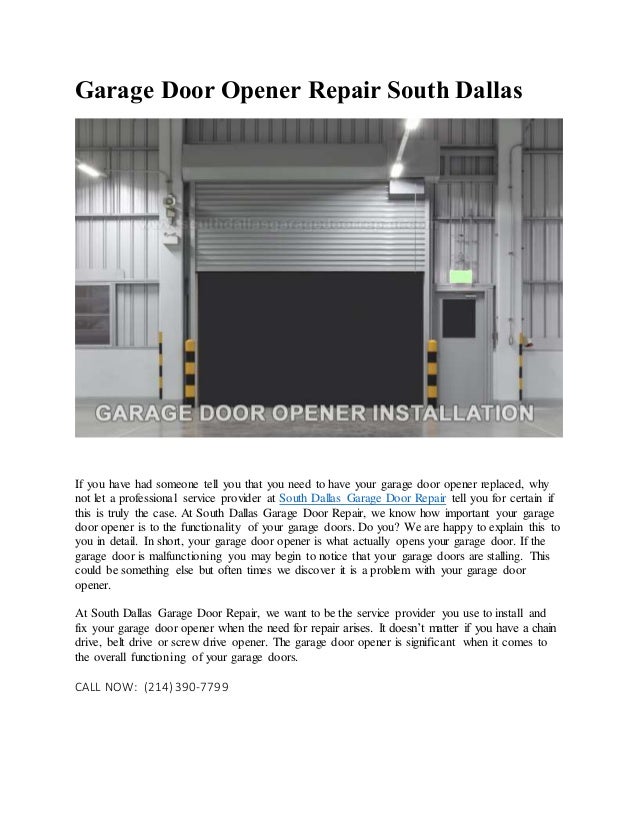 Garage Door Opener Repair South Dallas