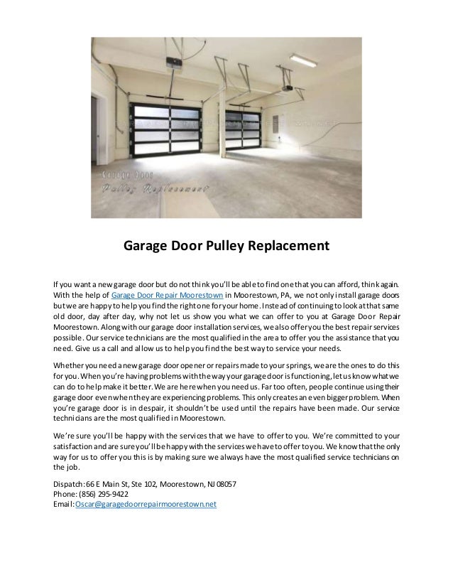 Garage Door Pulley Replacement