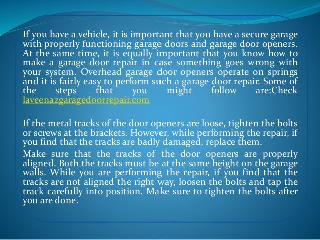 Garage Door Repair And Service