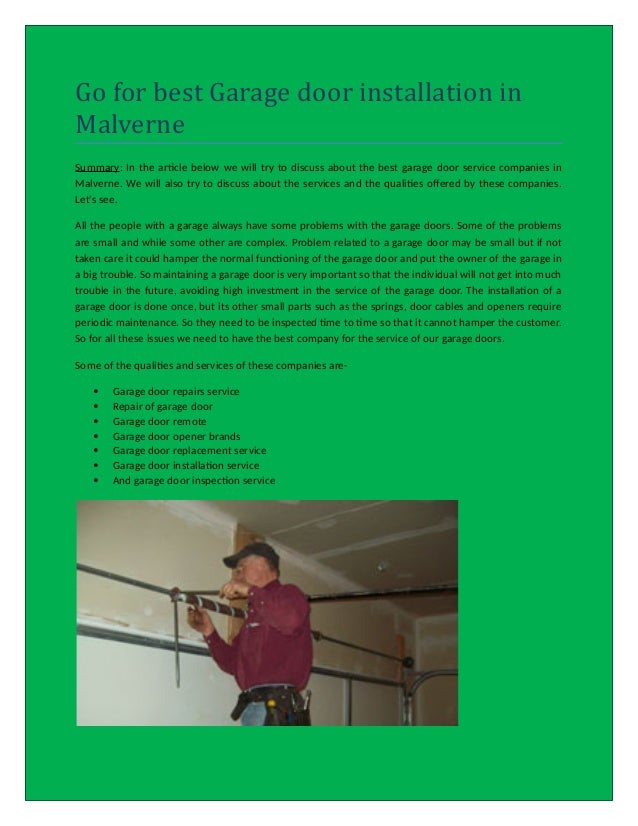 Garage Door Repair Malverne