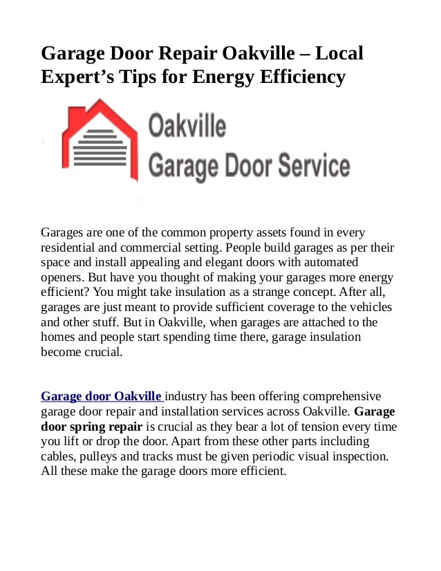 Garage Door Repair Oakville