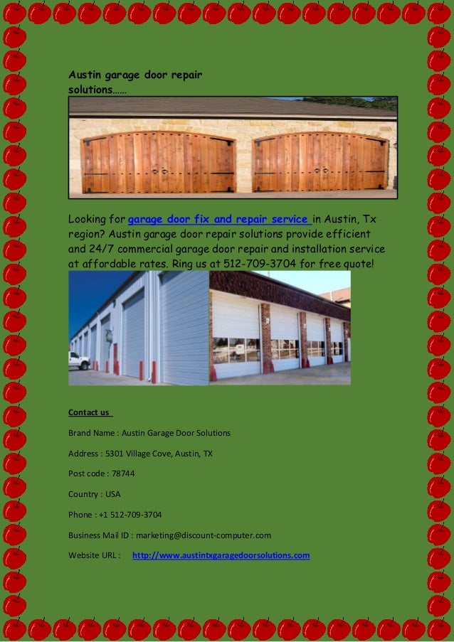 Round Rock Garage Doors Installation Repair Services